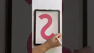 Satisfying iPad ASMR - Procreate Multi Line Brush Set #shorts