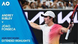 Andrey Rublev v Joao Fonseca Extended Highlights | Australian Open 2025 First Round