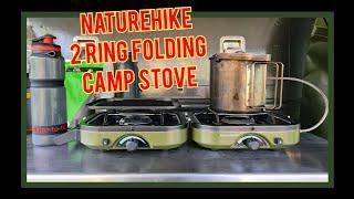 Naturehike Double Ring Camping Stove: Small Folding Gas Stove For Outdoor Camping