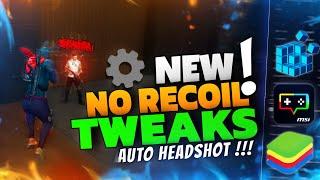 NO RECOIL : Secret TWEAKS Which Gives You 97% Headshot Rate Free Fire PC | Bluestacks 5 | Msi 5