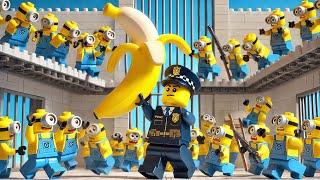 Minion entkommt aus dem Gefängnis Banane stehlen |  Lego Gefängnisausbruch