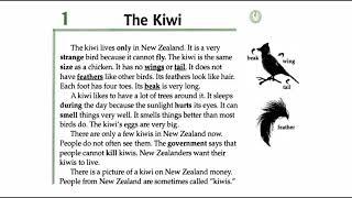 Facts and Figures - Unit 1:  Animals -  Lesson 1: The Kiwi