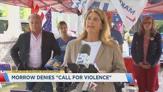 Michele Morrow denies "call for violence"