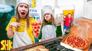 We Opened A Pizza Shop But Pizza Keeps Disappearing! SuperHeroKids In Real Life Funny Comic Movie!