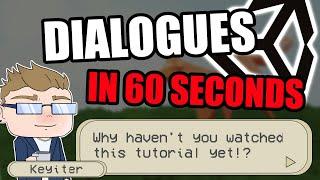 How to make dialogue system | Unity in 60 seconds