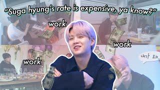 workaholic yoongi cannot stop working, & members keep teasing him about it