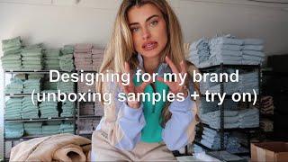 How I design for my clothing brand (unboxing new samples + try on)