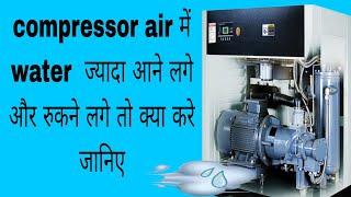 Why water accumulates in compressor and how to resolve this problem