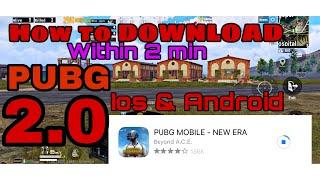 How to DOWNLOAD Pubg NEW ERA (2.0 ) update in IOS & ANDROID in 2 min. #GAMERXGENIX