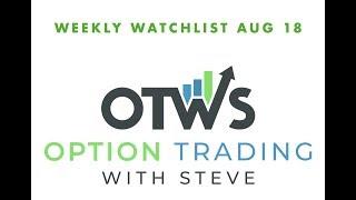 OTWS Weekly Watchlist August 18, 2019