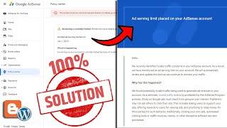 How to Fix "Ad serving limit placed on your AdSense account" for Blogger