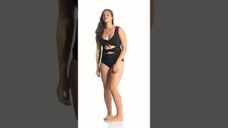 Alpine Butterfly Plus Size Black Goddess One Piece Swimsuit | SwimOutlet.com