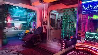 Cyberpunk VR: Life in Night City - Full Immersion Cyberpunk RTX 4090 VR Riding Metro to Apartment