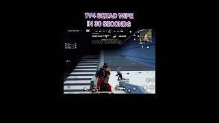 1V4 SQUAD WIPE IN 30 SECONDS || #shorts || #bgmi || #pubg ||#trending