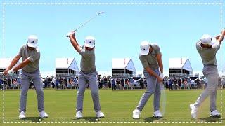 Xander Schauffele Iron Slow Motion Swing (Face On)