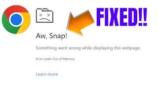 How to Fix Google Chrome Ran Out Of Memory Aw Snap Error