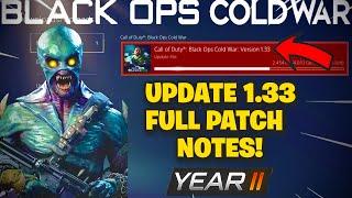 BLACK OPS COLD WAR UPDATE 1.33 PATCH NOTES! NEW SCYTHE MELEE WEAPON, MASTERCRAFT BUNDLES & MORE!