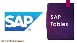 SAP tables, create and maintenance of SAP tables