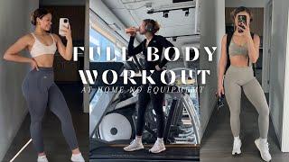 FULL BODY AT HOME WORKOUT W/ NO EQUIPMENT l Learmann Twins