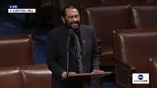 Rep. Al Green speaks on the House floor after being censured for disrupting Pres. Trump's speech