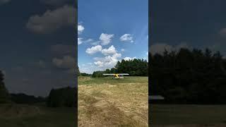 Departing grandfather’s farm grass takeoff