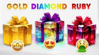 Choose Your Gift!  Gold, Diamond or Ruby  How Lucky Are You?  Quiz Shiba