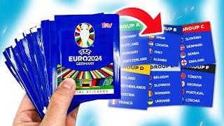 Using STICKER PACKS to PREDICT THE GROUP STAGE of EURO 2024! (Topps Euro 2024!)