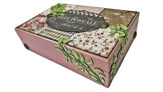 DIY DECOUPAGE BOX WITH SCRAPART PAPER / DECOUPAGE IDEAS