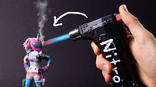 I made BRITE RAIDER from Fortnite with Clay … and then BURNING her!