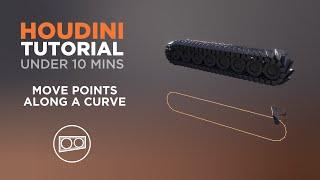 Houdini Tutorial - Under 10 Minutes - How to move points, objects and geometry along a curve or path