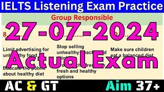 IELTS LISTENING TEST 27 July 2024 WITH ANSWER KEY  IELTS PREDICTION  IDP & BC