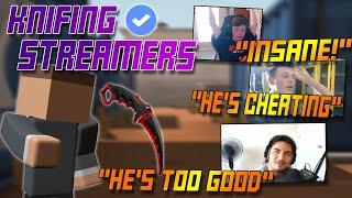 CHALLENGING VERIFIED KRUNKER STREAMERS TO A KNIFE FIGHT V3 [Krunker.io]