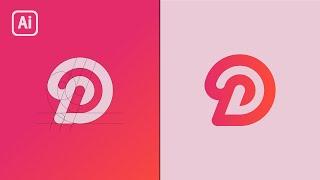 How to Make a Letter Logo Using Circular Grid - D Letter Logo Design Illustrator