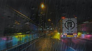 ️Driving on the Tokyo Highway in the rainfor sleep,work,study