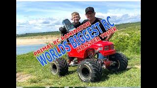 WORLDS BIGGEST GAS RC MONSTER TRUCK - Primal RC Raminator! Our first test runs