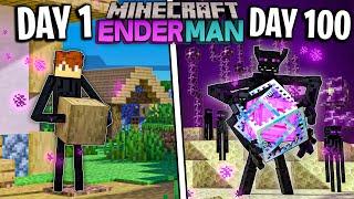 I Survived 100 Days as a ENDERMAN in Minecraft