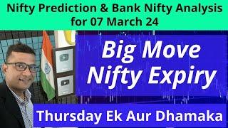 Nifty Prediction and Bank Nifty Analysis for Thursday 07 March 24 | Bank NIFTY Tomorrow #nifty50