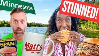 Two Brits Try The ULTIMATE Food Tour in Minnesota Hot Dish, Jucy Lucy & More…