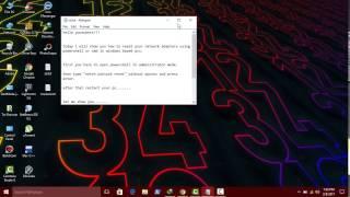 How To : Reset Network Adapters Using Command Prompt / Powershell For Win10/8/8.1/7