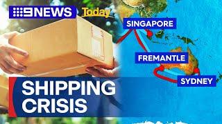 International shipping crisis over Red Sea conflict | 9 News Australia