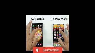 Samsung s23 ultra vs I phone 14 pro max speed test #techchirag #shorts #iphone14promax #s23ultra