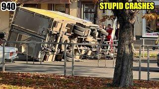 Stupid crashes 940 November 2024 car crash compilation