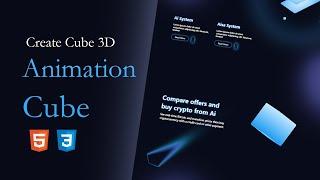 3d Animated Cube Using HTML and CSS | From Responsive Website