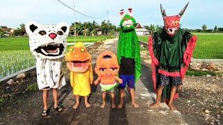 Barongan katak kelinci naga dan barongan tutul jalan2 bersama badut otoy