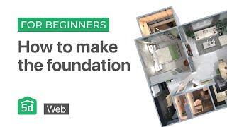 How to make the foundation | WEB platform | Planner 5D tutorial for beginners