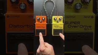 Rhythm guitar: BOSS DS-1 Distortion vs BOSS SD-1 Super OverDrive vs  into a Marshall 1987x