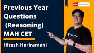 MAH CET 2021 | Previous Year Questions | Previous Year Question Paper for Reasoning Section