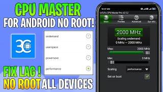 CPU Master For Android No Root | Fixed Lag ! Max Performance | AzerModz