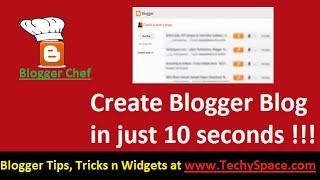 1 - How to Create Blogger Blog in Just 10 Seconds - Blogger Tutorials, Tips and Tricks