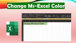 How To Change MS-Excel Color | How To Change Ribbon Color in MS-Excel